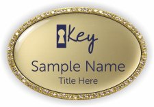 (image for) Key Realty Oval Bling Gold badge