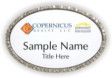 (image for) Copernicus Realty LLC Oval Bling Silver Other badge