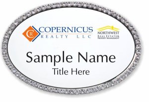 (image for) Copernicus Realty LLC Oval Bling Silver Other badge