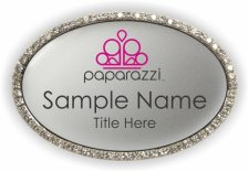 (image for) Paparazzi Accessories Oval Bling Silver badge
