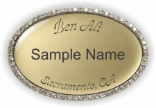 (image for) Ben Ali Oval Bling Silver Other badge