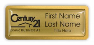 (image for) Century 21 (New DBA) Prestige Gold Anodized badge