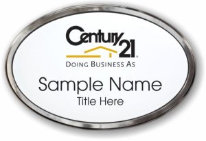 (image for) Century 21 (New DBA) Oval Prestige Polished White badge