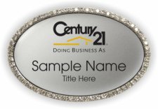 (image for) Century 21 (New DBA) Oval Bling Silver badge