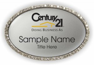 (image for) Century 21 (New DBA) Oval Bling Silver badge