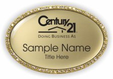 (image for) Century 21 (New DBA) Oval Bling Gold badge