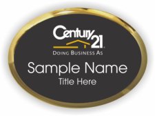 (image for) Century 21 (New DBA) Oval Executive Gold & Black badge