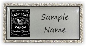 (image for) Lady boss vapor Bling Silver badge