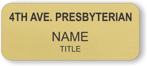 (image for) 4th Ave. Presbyterian Standard Gold badge