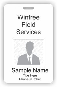 (image for) Winfree Field Services Photo ID Vertical badge