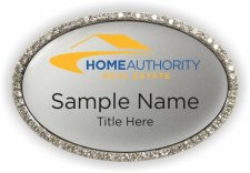 (image for) Home Authority Real Estate Oval Bling Silver badge