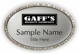 (image for) Gaff\'s Realty Company Oval Bling Silver badge