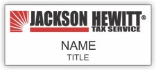 (image for) Jackson Hewitt Tax Service Standard White Square Corner badge- Red Logo