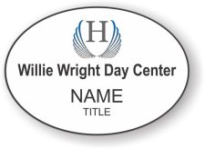 (image for) Willie Wright Day Center Oval White badge