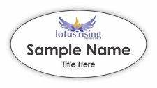 (image for) Lotus Rising Project Shaped White badge