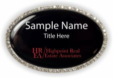 (image for) HighPoint Real Estate Associates Oval Bling Silver Other badge