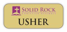 (image for) Solid Rock Christian Assembly Standard Gold badge