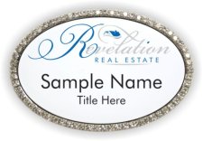 (image for) Revelation Real Estate Oval Bling Silver Other badge