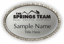 (image for) The Springs Team Real Estate Company Oval Bling Silver badge