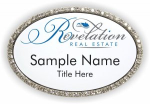 (image for) Revelation Real Estate Oval Bling Silver Other badge