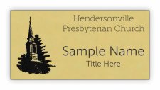 (image for) Hendersonville Presbyterian Church Shaped Gold badge