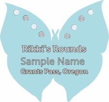 (image for) Rikki's Rounds Shaped Silver badge W/ Jewels