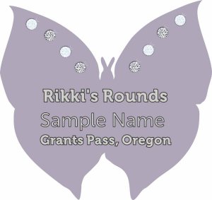 (image for) Rikki\'s Rounds Shaped Silver badge W/ Jewels