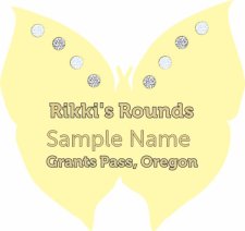(image for) Rikki's Rounds Shaped Gold badge W/ Jewels