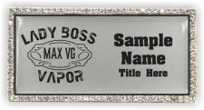 (image for) Lady Boss Vapor Bling Silver badge