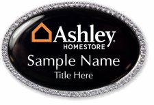 (image for) Ashley Homestore Oval Bling Silver Other badge