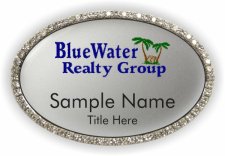 (image for) BlueWater Realty Group Oval Bling Silver badge
