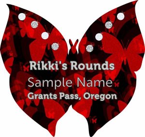 (image for) Rikki\'s Rounds Shaped Silver badge W/ Jewels