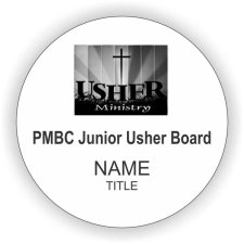 (image for) PMBC Junior Usher Board Circle White badge