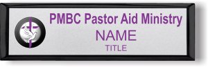 (image for) PMBC Pastor Aid Ministry Small Executive Black badge