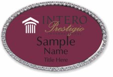 (image for) Intero Prestigio International Oval Bling Silver Other badge