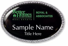 (image for) Better Homes and Gardens Real Estate Oval Bling Silver Other badge
