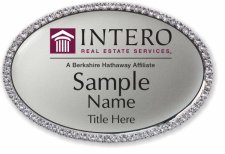 (image for) Intero Prestigio International Oval Bling Silver badge