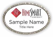 (image for) HomeSmart ICARE Realty Oval Bling Silver Other badge