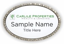 (image for) Carlile Properties Oval Bling Silver Other badge