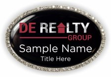 (image for) DE Realty Group Oval Bling Silver Other badge
