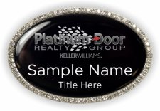 (image for) Keller Williams/Platinum Door Realty Group Oval Bling Silver Other badge