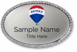 (image for) Remax Balloon Logo - 2017 Oval Bling Silver badge