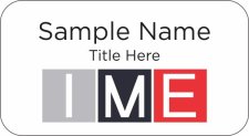 (image for) I.M.E. Shaped White badge