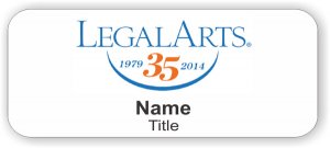 (image for) Legal Arts Standard White badge