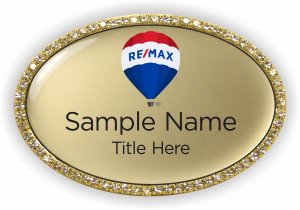 (image for) Remax Balloon Logo - 2017 Oval Bling Gold badge