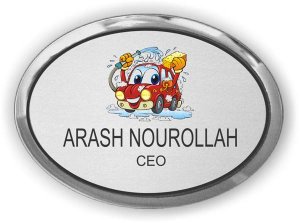 (image for) Bellagio Car Wash Executive Silver Oval badge