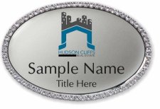 (image for) Hudson Cliffs Real Estate Oval Bling Silver badge