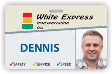 (image for) White Express Photo ID Horizontal badge
