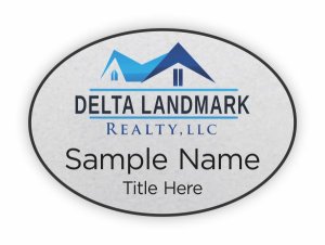 (image for) Delta Landmark Realty Oval Silver badge