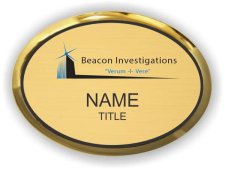 (image for) Beacon Investigations LLC Oval Executive Gold badge